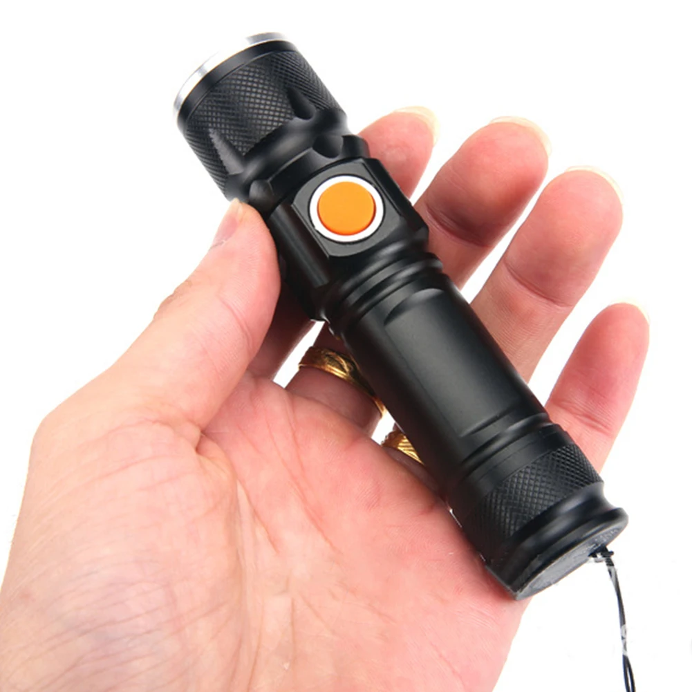 

LED Zoomable Torch 800LM 1200mAh Portable Light Micro USB Rechargeable Flashlight Waterproof 3 Lighting Modes Outdoor Tool