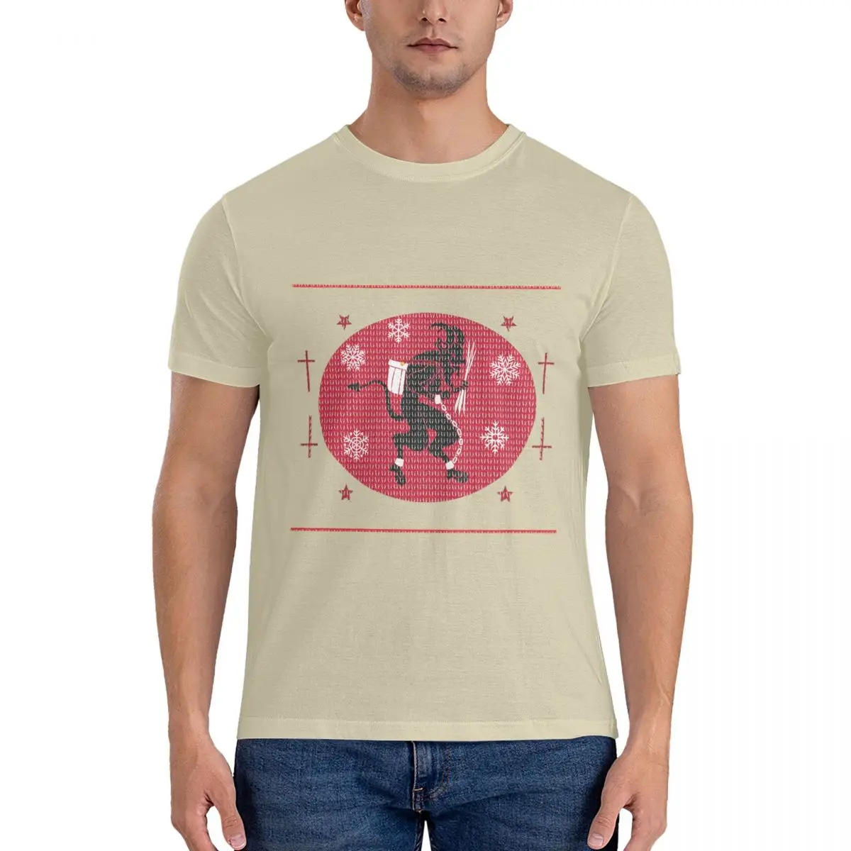 Мужская футболка Badass Krampus повседневные хлопковые футболки с круглым вырезом