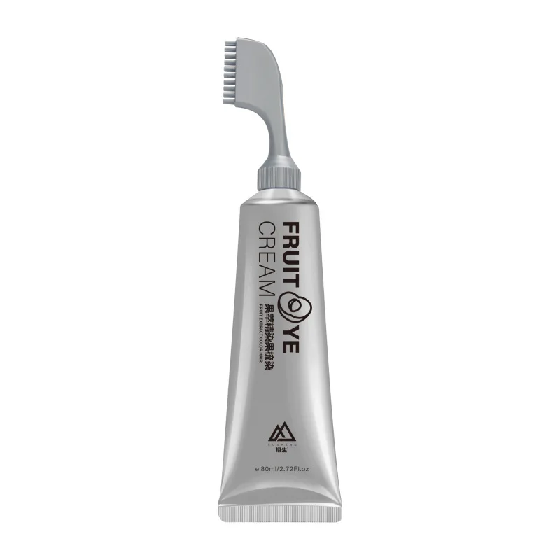 Black Hair Dye Pure Plant-based Instant Hair Dye Cream To Cover 80ml Black Hair Dye Shampoo with Comb Permanent Hair Dye