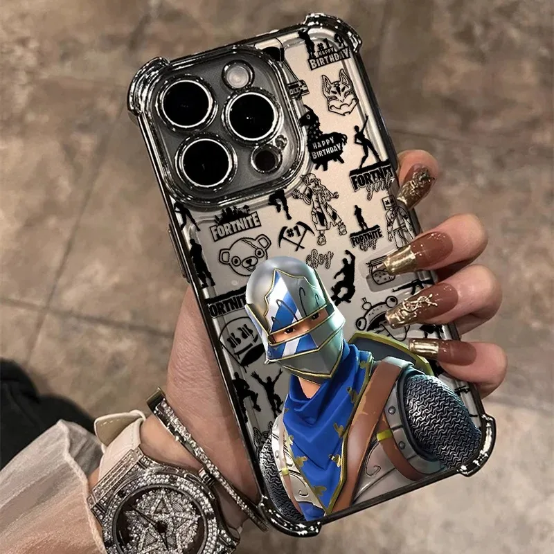 Фото Популярный чехол для телефона F-Fortnites Plating для Oppo Reno15 Reno14 Reno13 Reno12 Reno11 Reno10 Reno8 Reno7 Z F T Pro Plus 4G 5G №2