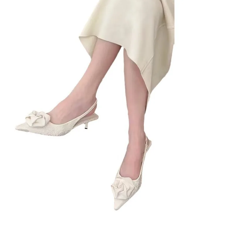 2024 летние пикантные модные женские туфли с цветочным принтом сандалии на высоком