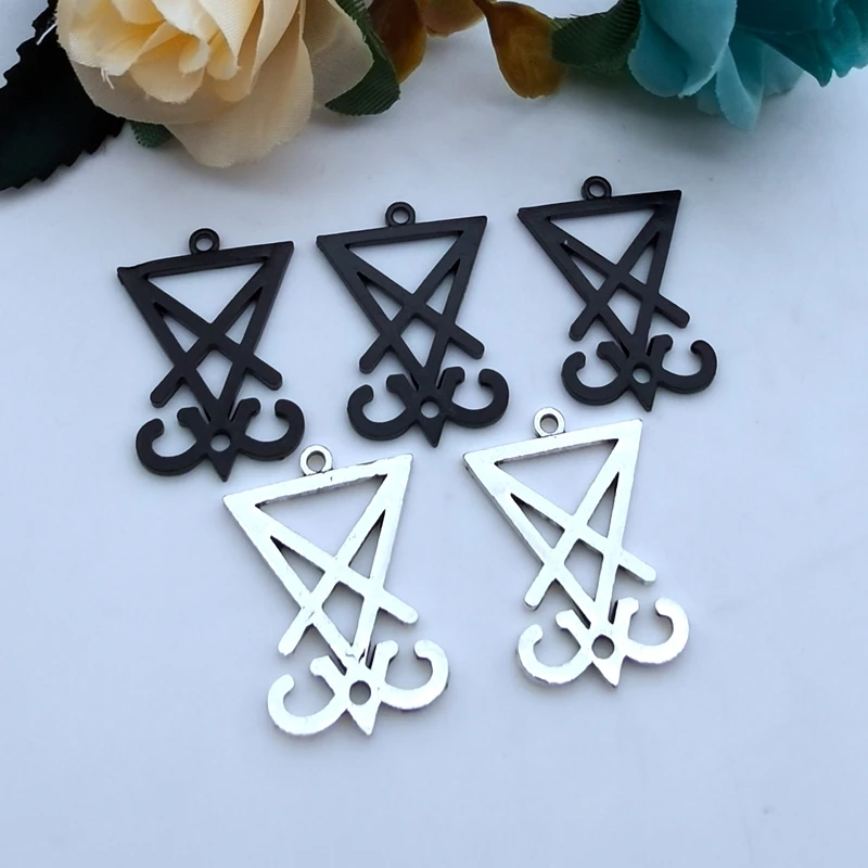 

5pcs/lot Lucifer's Sigil Charm Seal of Satan Pendant Satanic Lucifer Symbol Charm Pendant