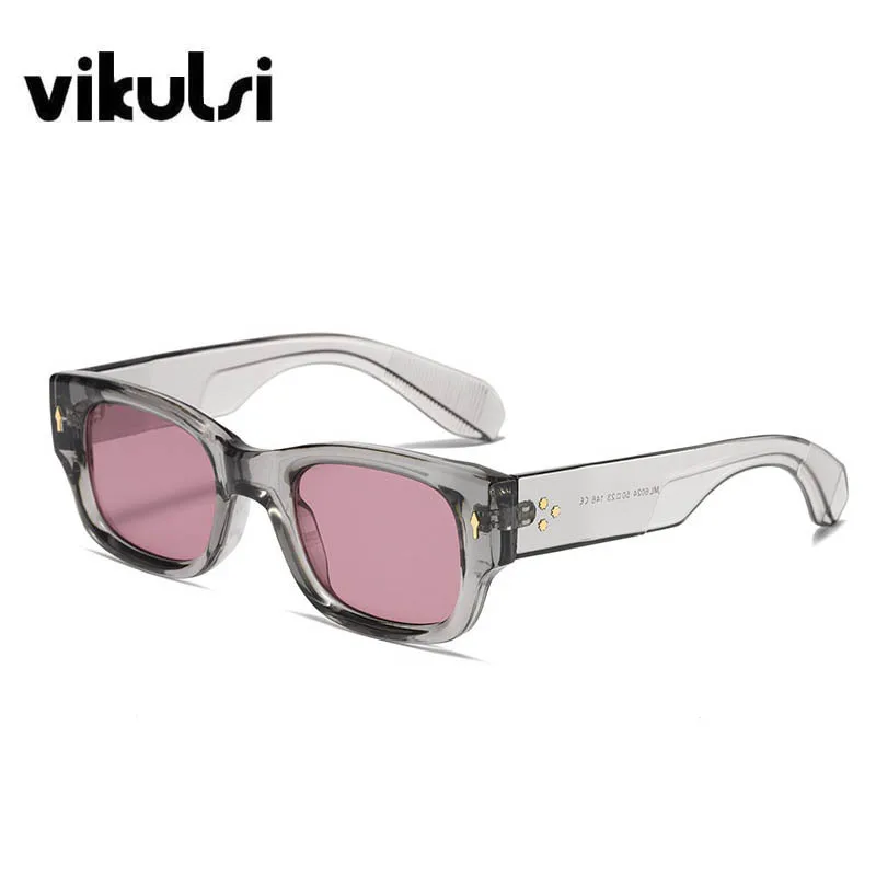 

Очки солнцезащитные женские «кошачий глаз», небольшие винтажные квадратные очки с заклепками, в толстой оправе