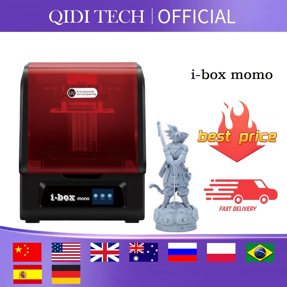 

QIDI TECH 3D Printer i-Box UV Resin 8.9 inch 4K MONO SCREEN , 3.5 inch Touch Screen,