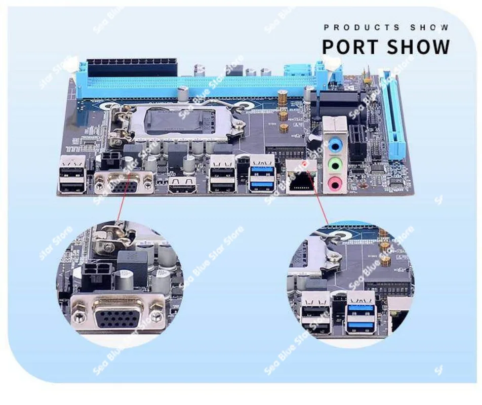 Фото Новая материнская плата H81G с поддержкой памяти DDR3, разъемом LGA 1150, совместимая с процессорами I3, I5, I7 четвертого поколения. №5