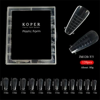 120pcsbox dual forms tips quick building gel mold nail system full cover tips nail extension forms for manicuring tools set