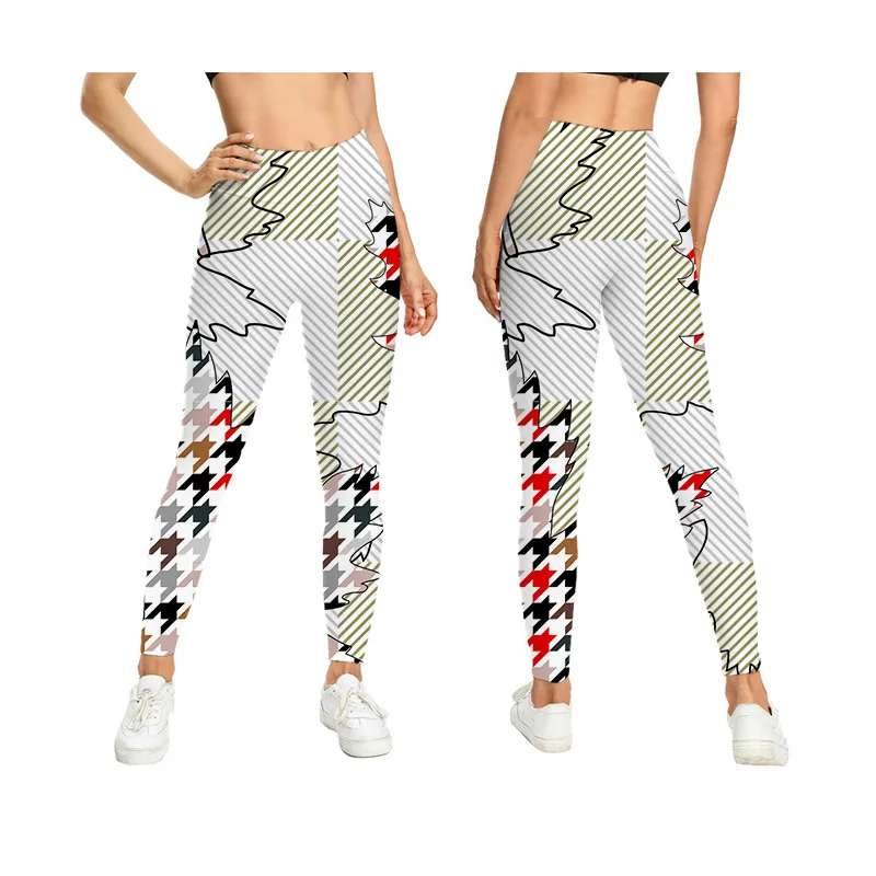 

Letters Printed Womens Fashion Yoga Pants High Waist Yoga Leggings Gym Sport Workout Leggings Running Tights