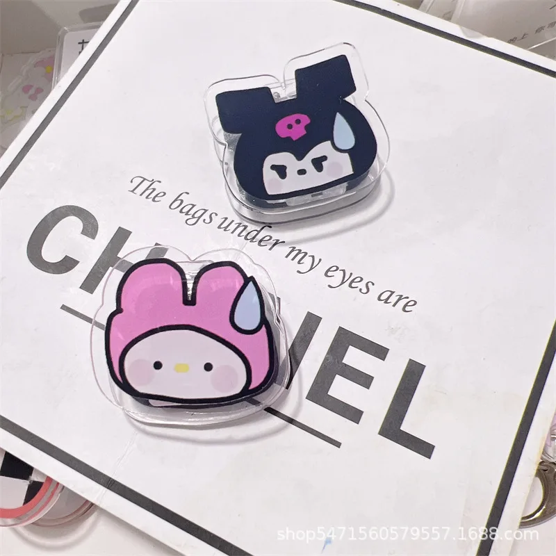

Kawaii Sanrio Kuromi My Melody Cartoon Cute Ins Note Holder Acrylic Stationery Exam Paper Finishing Holder