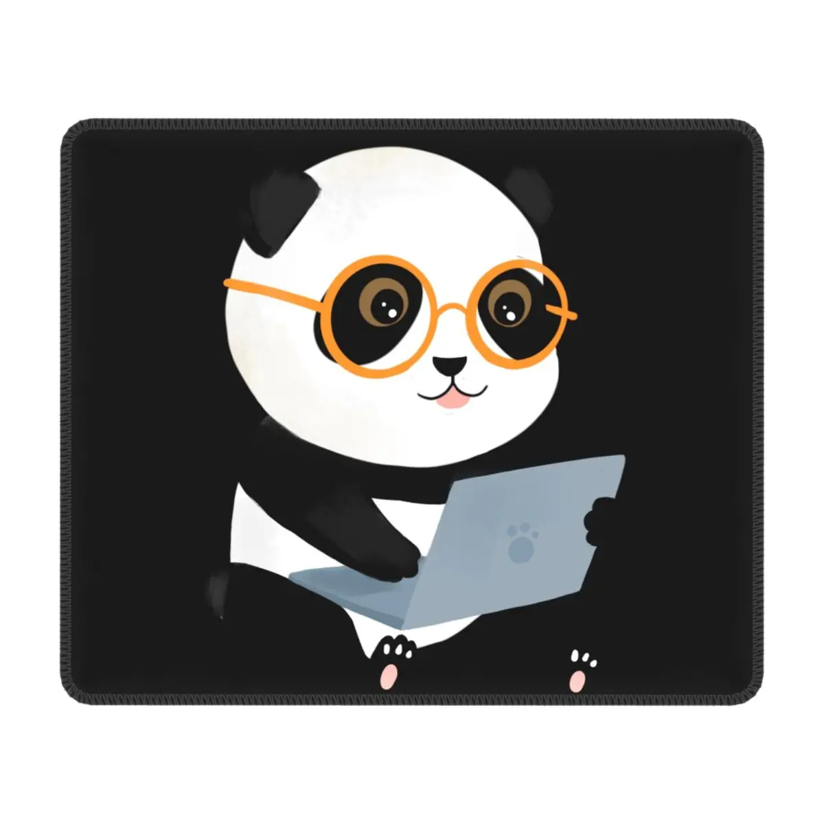 Giant Panda Work Mouse Pad Rubber Mousepad With Stitched Edges for Gaming Office Laptop Computer PC Cute Animal Bear Mouse Mat