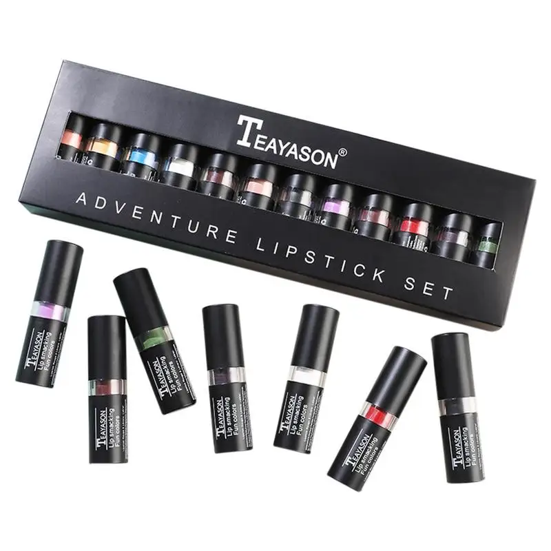 

Vampire Animation Cosplay Makeup Lipstick Set White Blue Green Black Green Nude Color Halloween Creative Makeup Retro Lipstick