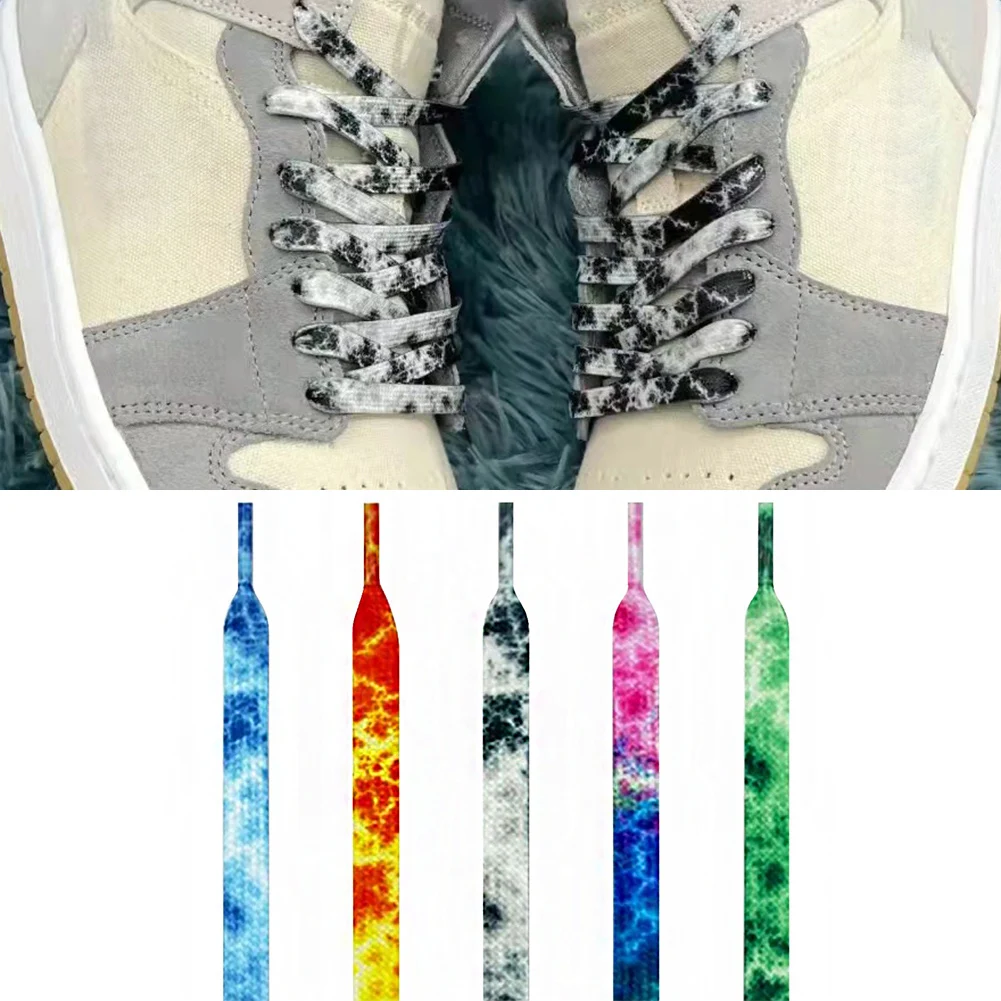

New Tie-dye Non-fading Shoe Laces Casual Shoes Shoelaces For Sneakers Shoe Lace Unisex Flat Boot Laces 120/140CM Shoestrings