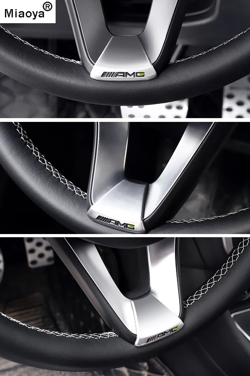 Наклейки на руль автомобиля новинка накладка эмблему Mercedes Benz AMG W212 W213 E200 E300 C E Class