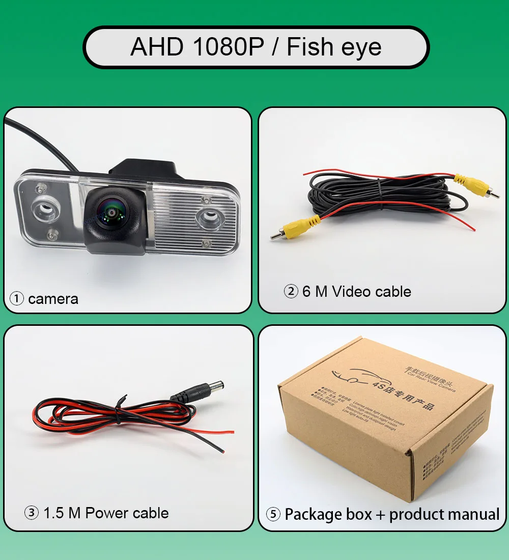 

Для Hyundai Santa Fe 2 SUV 2005-2012 Azera 2009-2012 Автомобильная парковочная камера AHD 1080P FishEye Камера заднего вида с объективом HD ночного видения