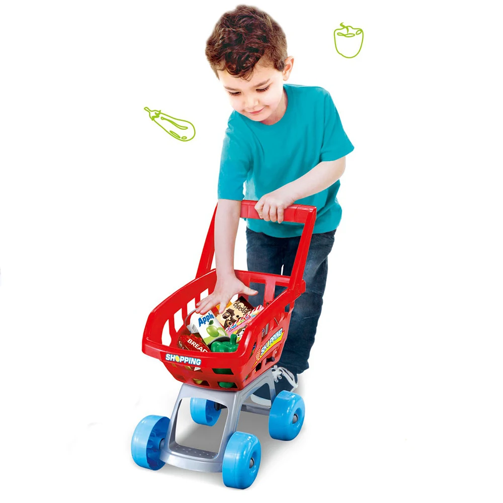 Фото Имитация роскошный набор для супермаркета кассовый аппарат корзина для девочек игрушки для ролевых игр Детские развивающие игрушки для де... №3