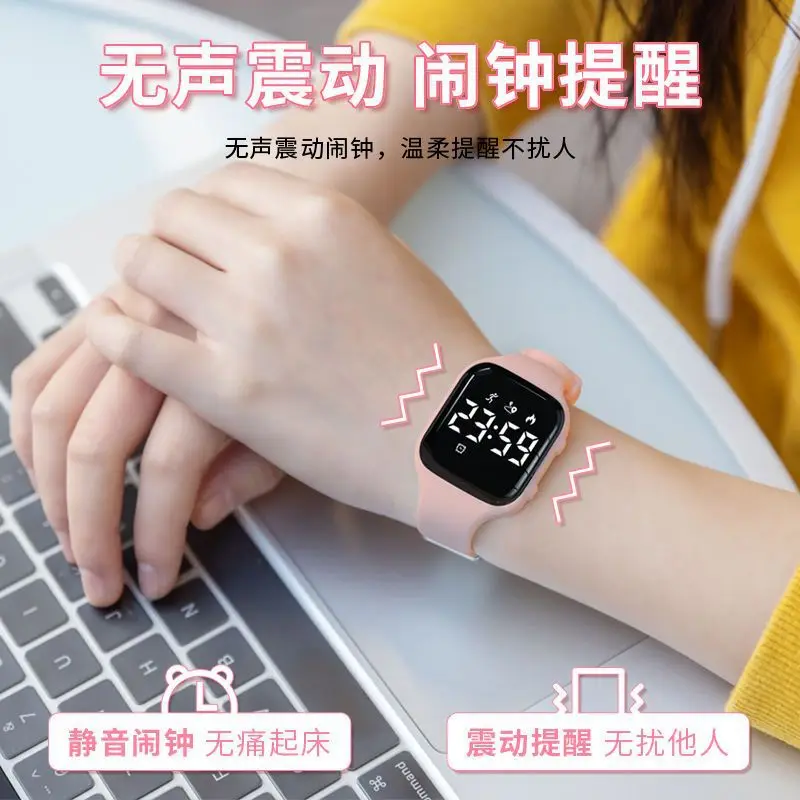 Квадратные водонепроницаемые часы для студенток простой изящный спортивный