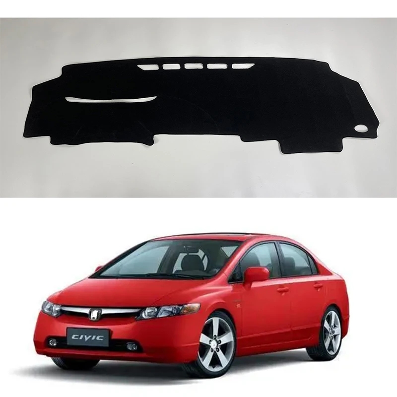 

For Honda Civic 8 2006-2011 FB FK FA FD Car Dashboard Avoid Light Pad Instrument Platform Desk Mat Carpets Leather Car Covers