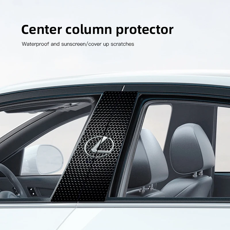 Фото Наклейки на центральные стойки автомобиля (2 шт.) для Lexus F SPORT Plug-in Hybrid ES UX 300e LBX NX RX 350 №4