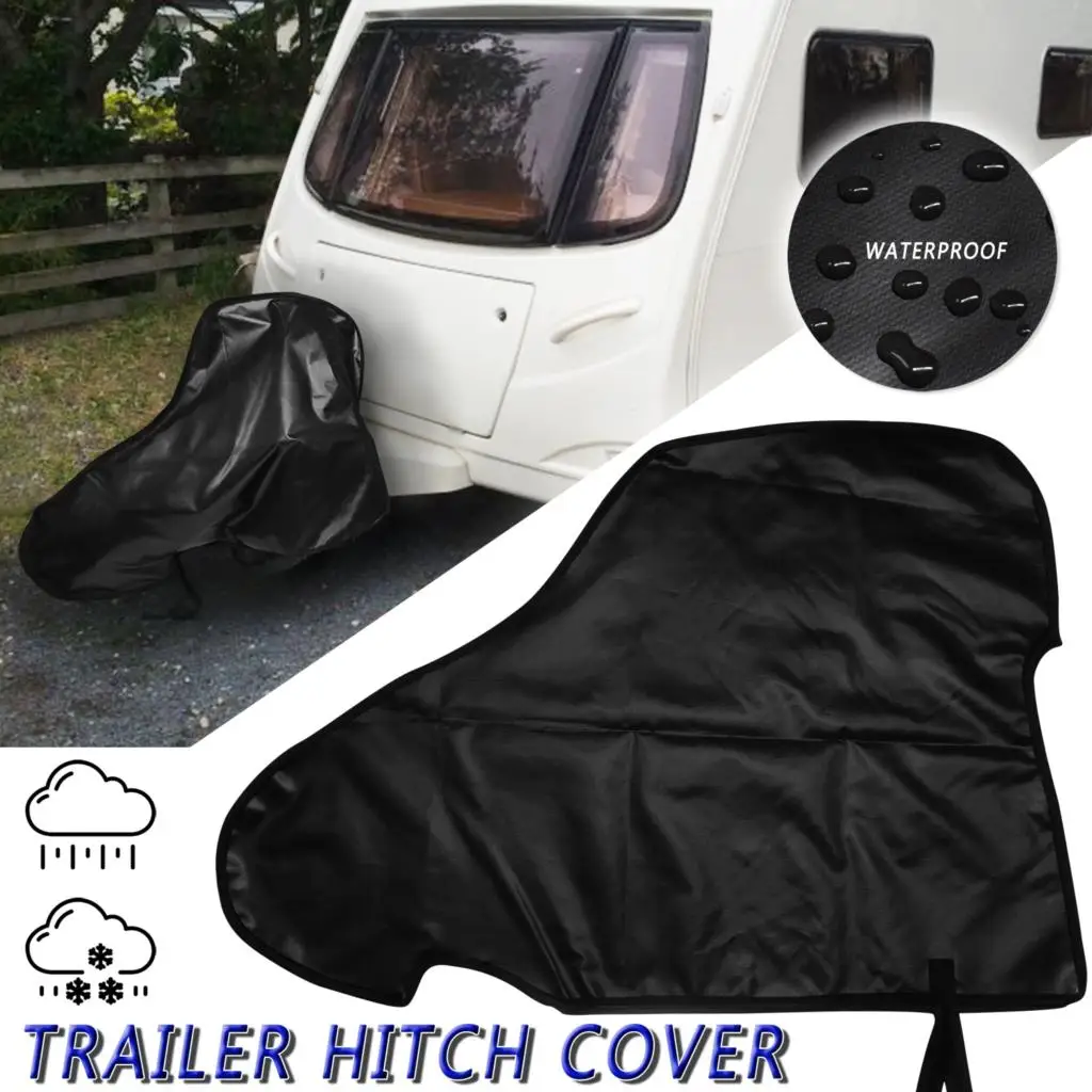 

89x63cm Universal Waterproof Caravan Towing Hitch Cover Trailer Rainproof Anti Dust Snow Protector Hood Car Casing Cover