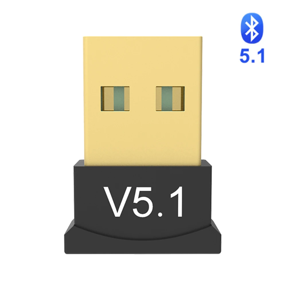 USB Bluetooth 5.1 адаптер передатчик приемник аудио для компьютера ПК ноутбук включен.