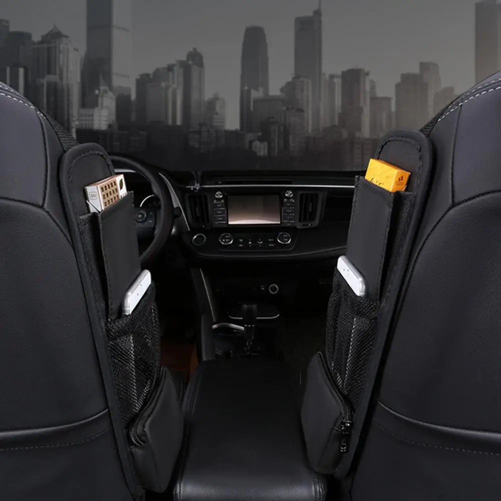 

Автомобильная сумка для хранения, удобный водонепроницаемый дизайн на молнии, автомобильное сиденье, боковая карта, органайзер для телефона, аксессуары для интерьера