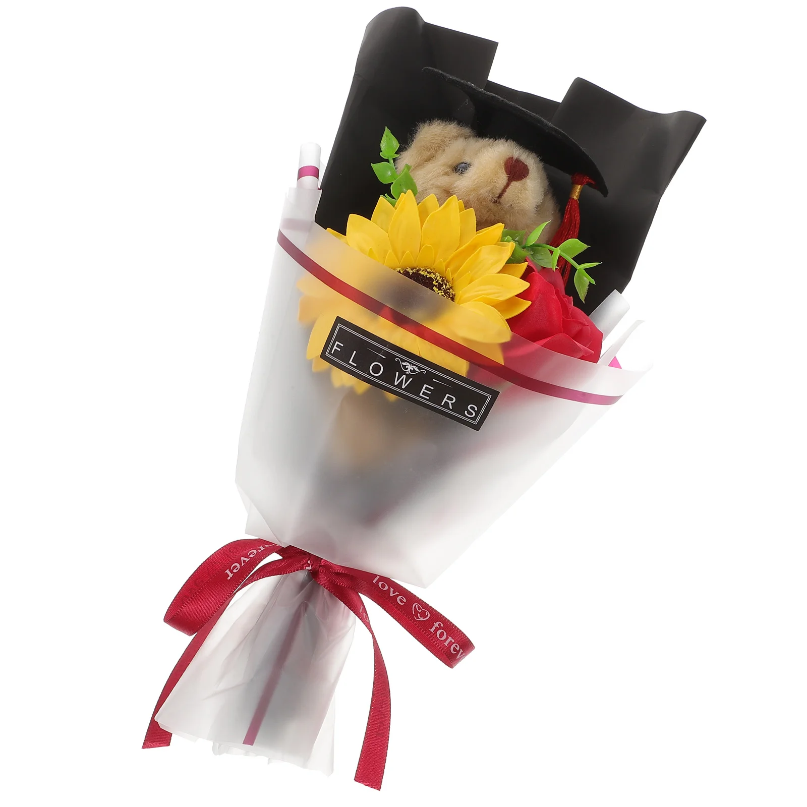 

Graduation Bouquet Bear Flower Ornament Gift Party Favors Graduates Accessories Gifts Decor