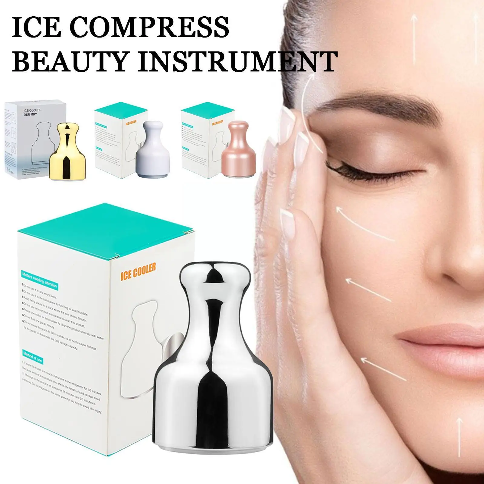 

Охлаждающий ролик для лица, ледяной компрессионный молоток, косметический уход, сжимание, расслабление, подтяжка пор, инструмент для тела, массажер для уменьшения отечности, охлаждение W5N6