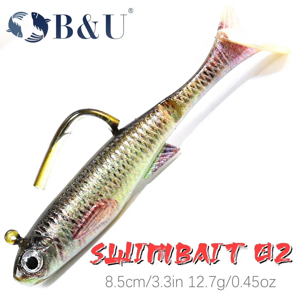 B &amp U мягкая пластиковая приманка для рыбной ловли морской рыбалки джиг-головка