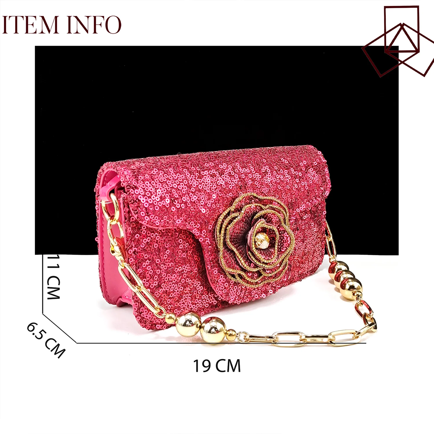 Комплект женской обуви и сумок цвета фуксии с острым носком модной сексуальной