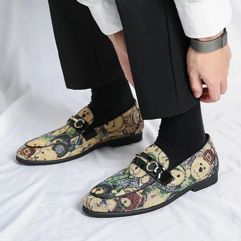 Весенняя Мужская обувь с одной ногой Корейская версия модные и универсальные