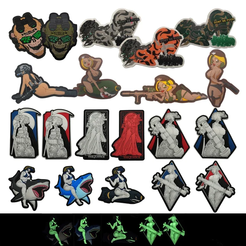 Аксессуары для тактической сумки светящаяся в темноте леди Справедливость 3D