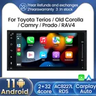 Автомагнитола 2 din, Android 11, GPS-навигация для Toyota Corolla Camry Vios Crown Hiace Previa RAV4, без DVD