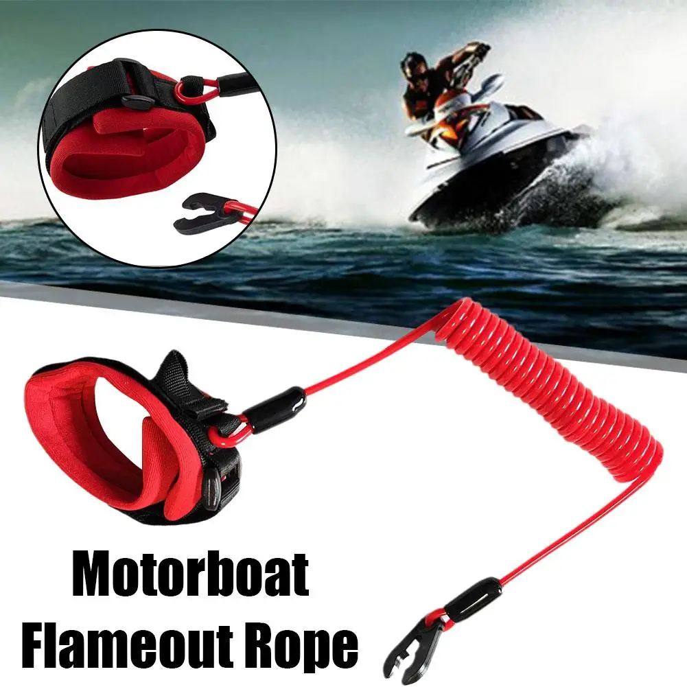 

1 Pcs Motorboat Flameout Rope Emergency Safety Rope For Motorboats Safety Rope For External Engine Flameout Switch Flameout Y6X7