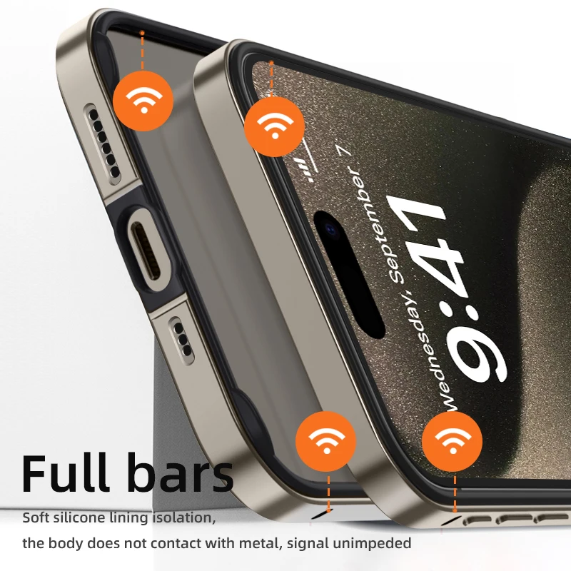 Роскошный гибридный Алюминиевый Чехол-бампер с силиконовой рамкой для iPhone 14 Plus 13