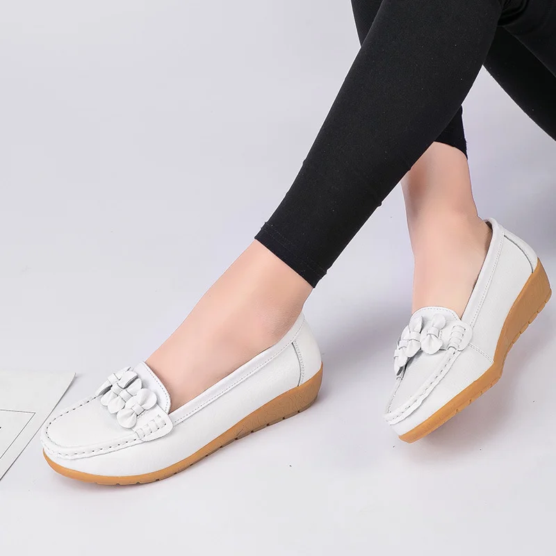 

Women Small Leather Shoes Oxfords Ladies Slip on Office Dress Mocasines Femme Sneakers Casual Single Shoes Loafers Femmes Shoes