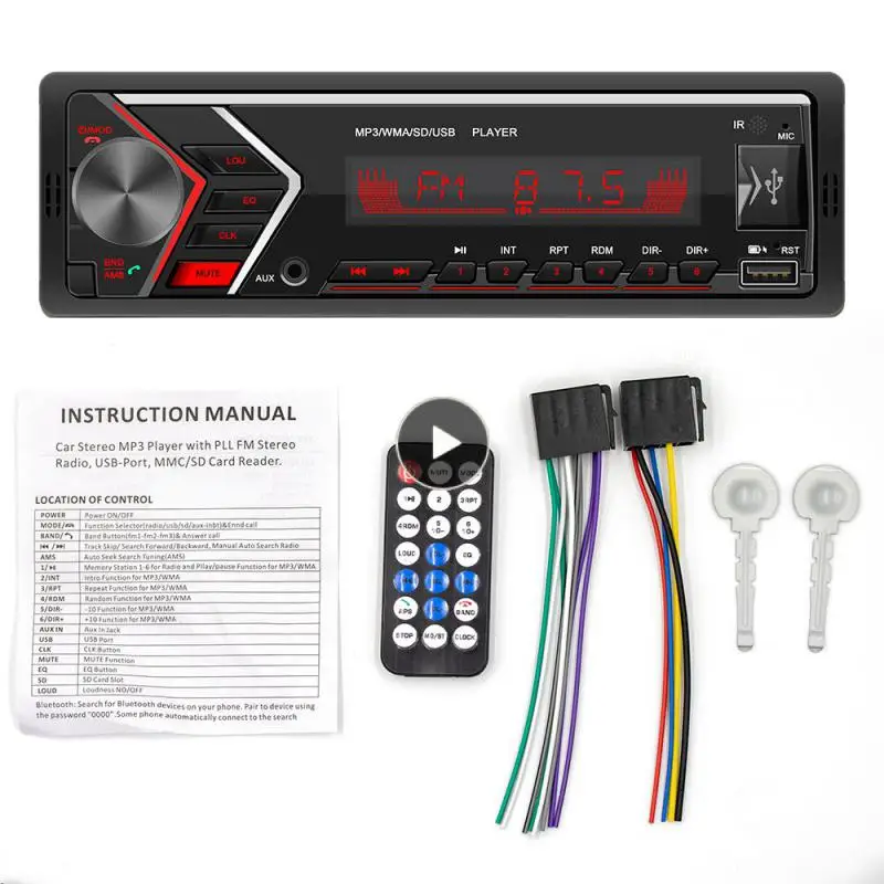 

Car Radio Durable 60w Mp3 Player Universal Portable Auto Stereo Car Accessories Digital Media Receiver Practical Swm-505 12v