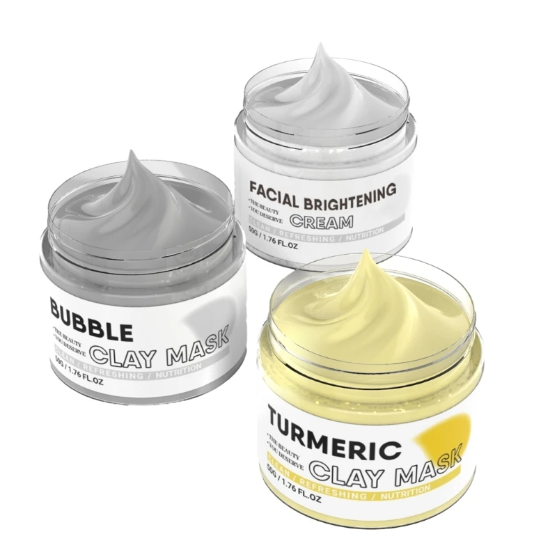

Tumeric Mud Mask Anti-acne Blackheads Deep Cleansing Clay Mask Brighten Tone Turmeric Face Mask Mud Skin Care