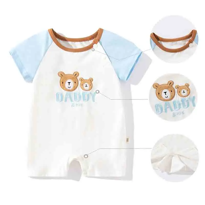 

New Born Baby Rompers Clothes Summer Thin Infant Kids Cotton Short Sleeved Jumpsuits Sunsuits One Piece Toddler Outfits Playsuit