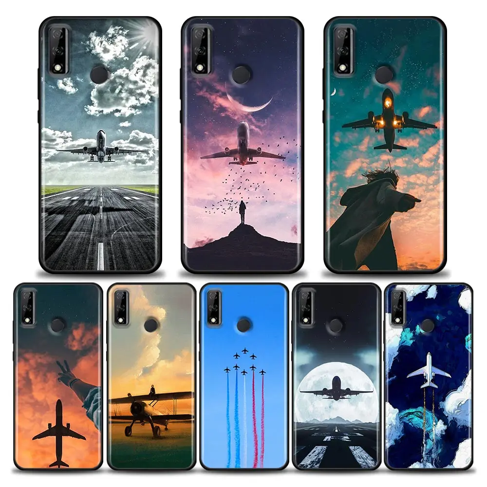 

Phone Case for Huawei Y6 Y7 Y9 2019 Y5p Y6p Y8s Y8p Y9a Y7a Mate 10 20 40 Pro RS Silicone Cover Aircraft Plane Airplane Travel