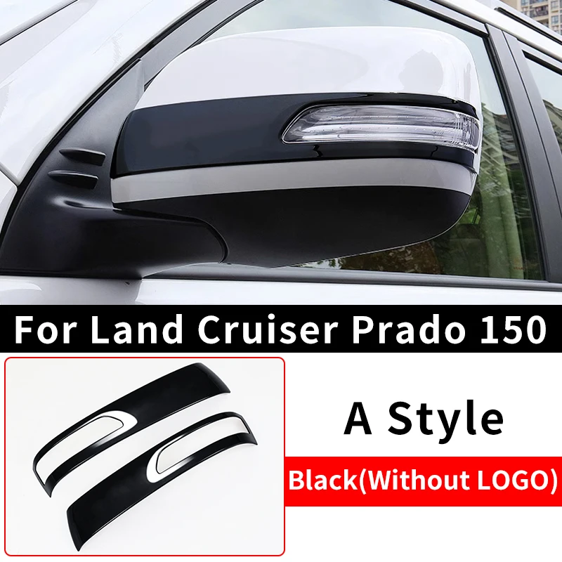 Украшение для зеркала заднего вида из нержавеющей стали для предотвращения царапин Toyota Land Cruiser Prado 150 Fj150 аксессуары для модификации ленд крузер прадо Lc150 Обновление  2010-2024 2020 2019 2018 2017 2016