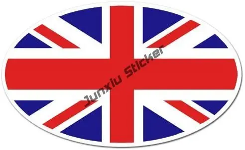 

Oval Union Jack Flag Sticker UK Britain London Love England Euro Vinyl Bumper Sticker Sticks To Any Metal Fridge Car Signs Decor