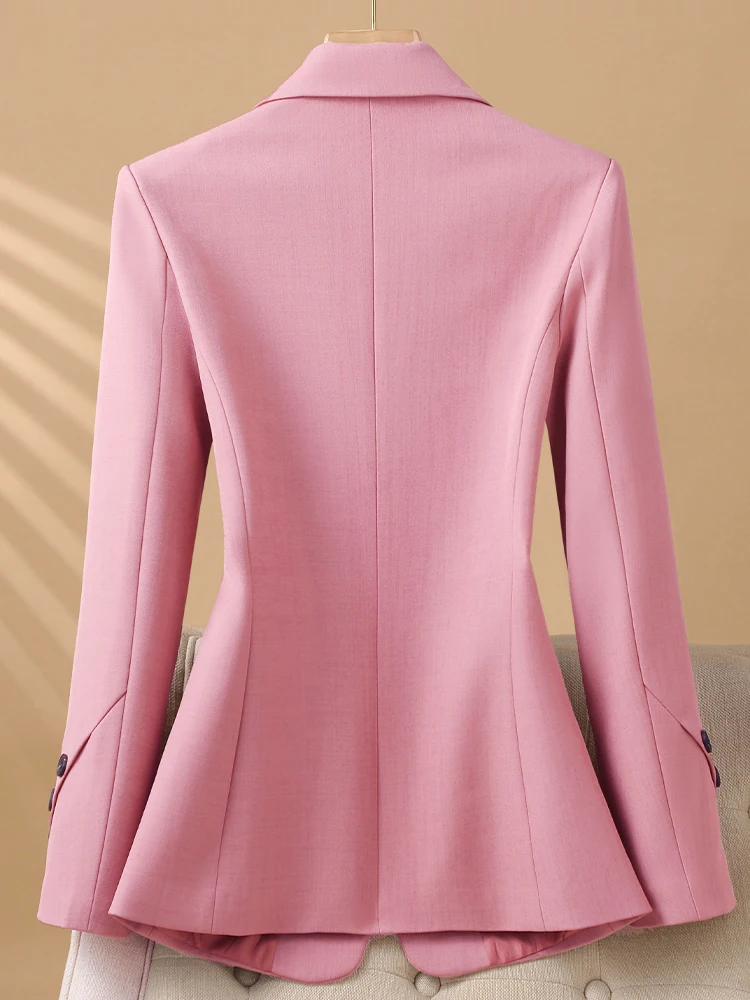 Розовый женский осенний новый элегантный дизайн модный профессиональный топ