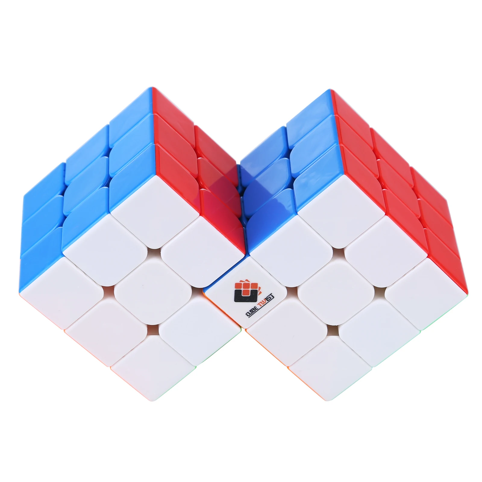 

New Cube Twist Double 3x3 Conjoined Magic Cube Speed Cube Puzzle Toy for Kids Boys Gift Colorful