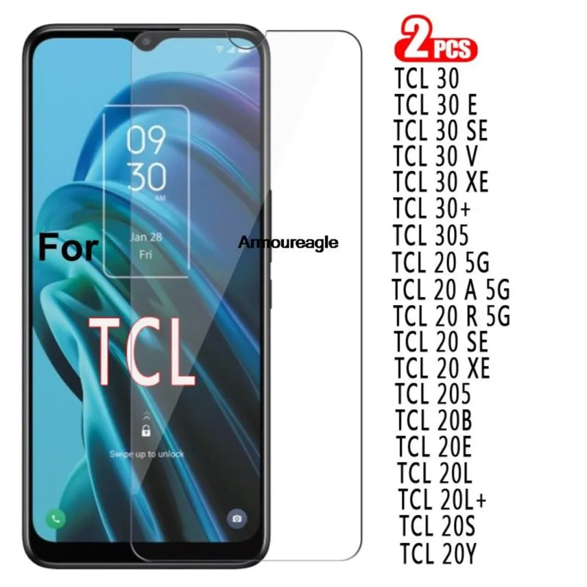 2-1 шт. стекло на tcl 40r 20 a r y s e b v e xe se plus 205 305 Защитная пленка для экрана tcl 30e 30se 30v 30xe 20l 20s 20b стекло