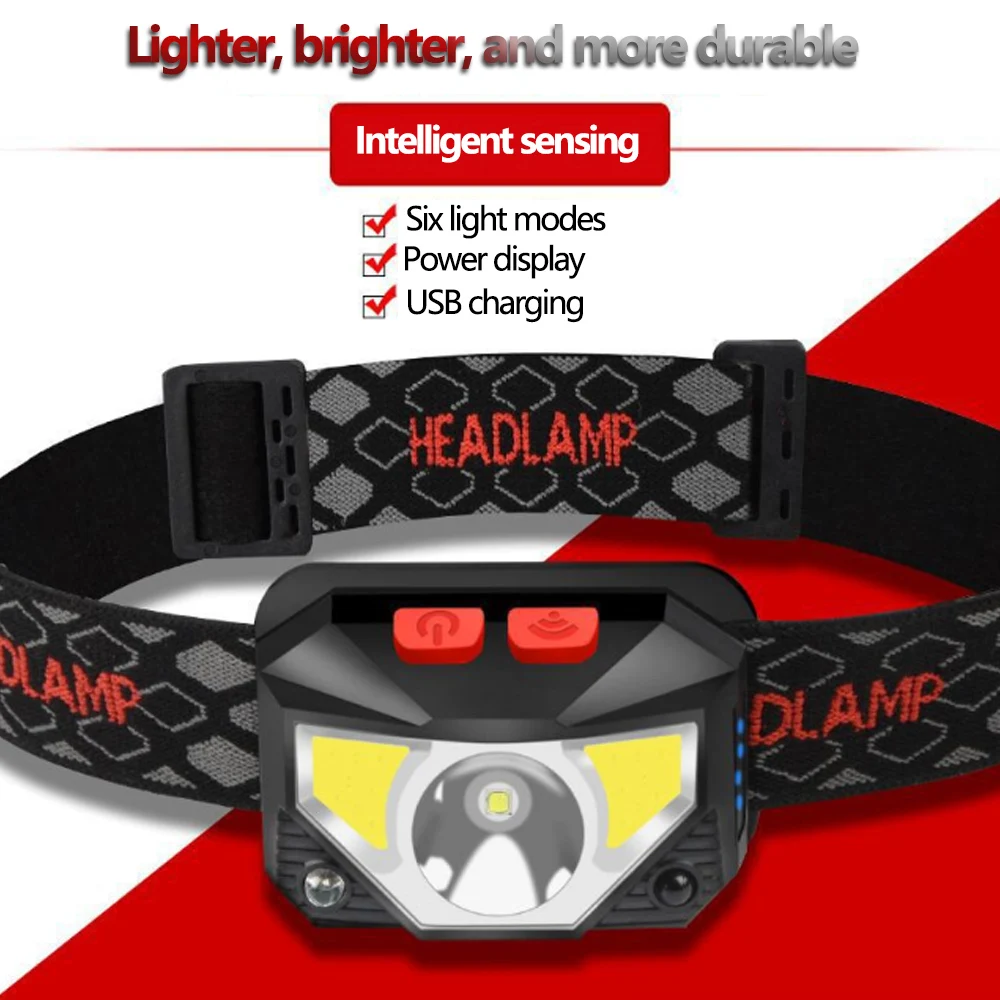 Фонарь с датчиком движения 8 режимов