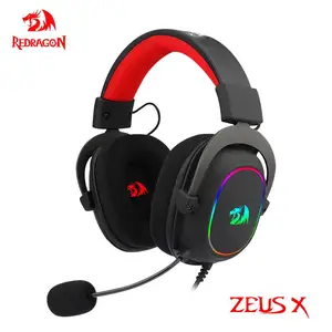 Игровые USB-наушники REDRAGON ZEUS X H510 RGB с шумоподавлением, 7,1 объемная Компьютерная гарнитура, наушники с микрофоном для ПК PS4