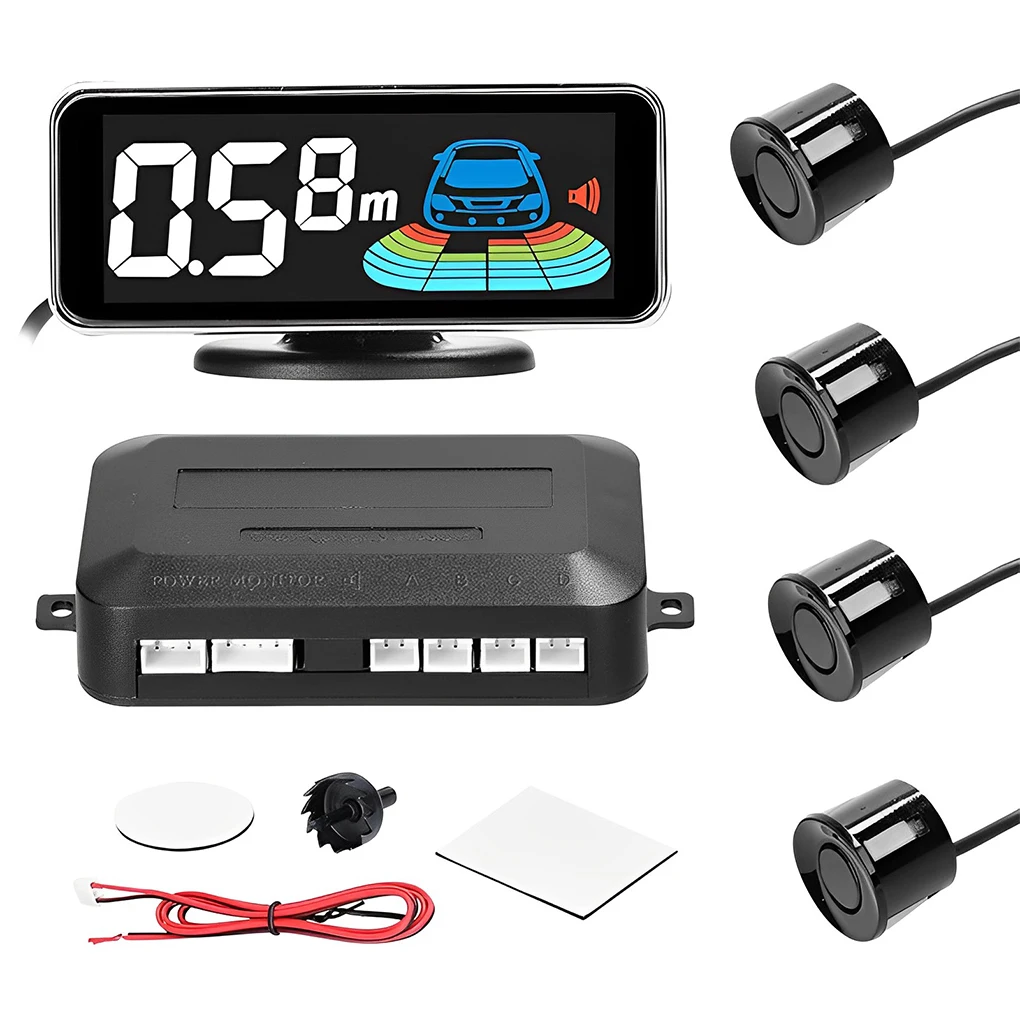 

Car Reversing Backup Radar Front and Rear Parking Sensor Vehicle Backlight LCD Distance Display Sound Buzzer Volume Adjustment