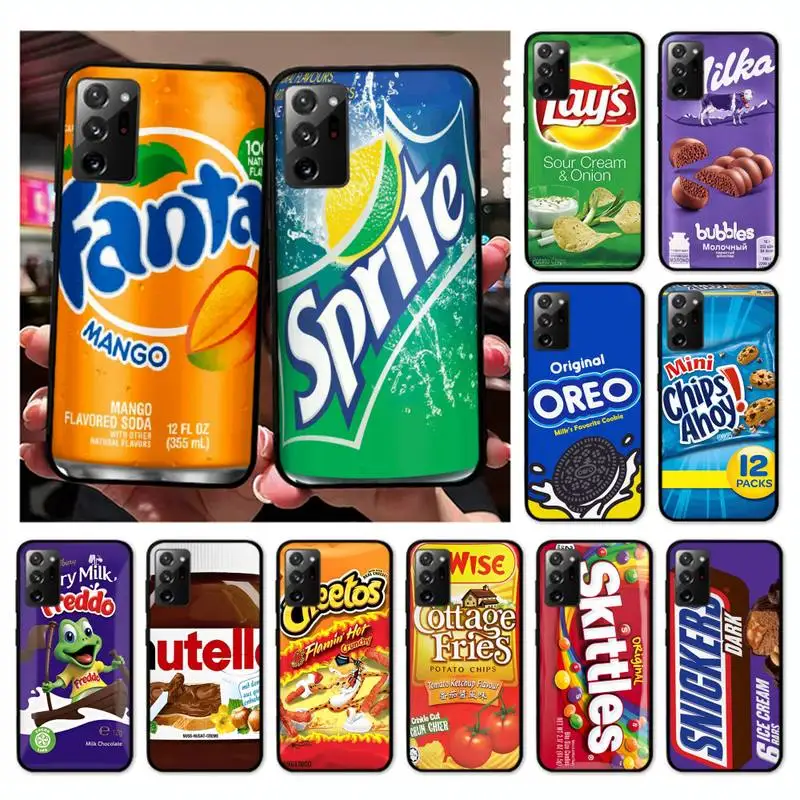 

Chocolate Biscuit Milk Drink Phone Case for Samsung Note 5 7 8 9 10 20 pro plus lite ultra A21 12 72 cover