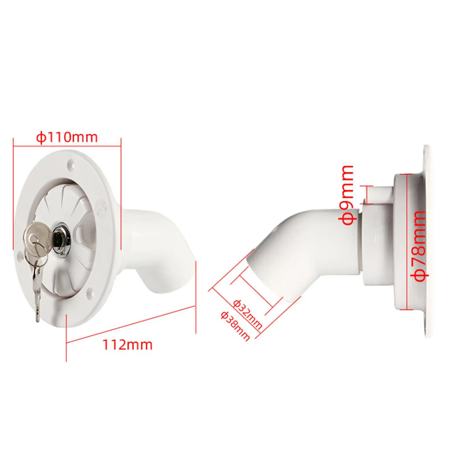 78 мм наполнитель для впуска воды пылезащитный запираемый замок крышка заливной