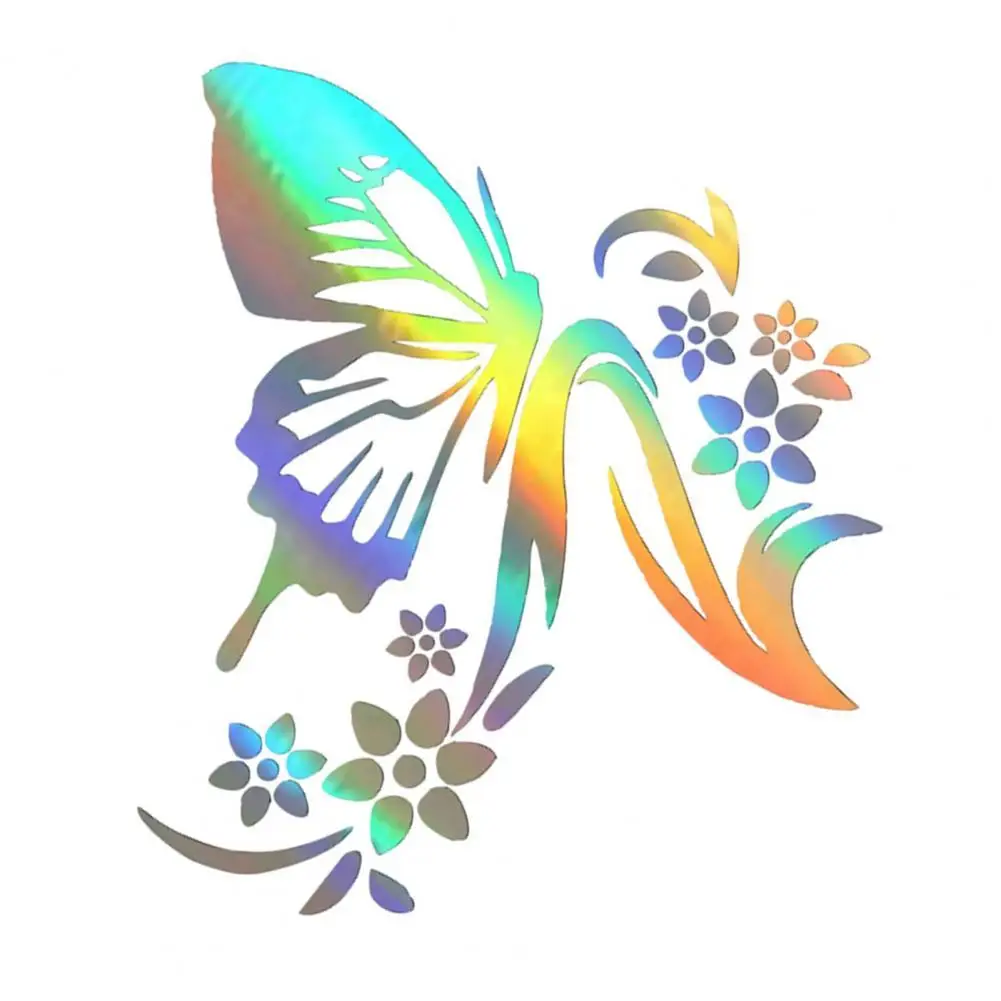 

Creative Decorative Sticker Car Ornamental Bright Colors Reflective Butterfly Car Refrigerator Funny Sticker