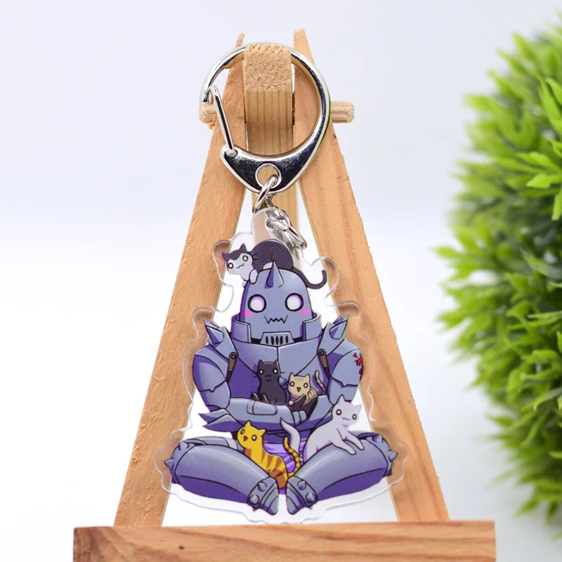 Цельнометаллический брелок Алхимик 9 видов стилей двусторонний акриловый